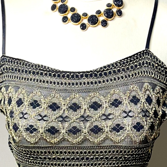 Women's Maxi Cut Out Dress High Slit Side Lace Up Spaghetti straps- Size Small - Picture 9 of 13